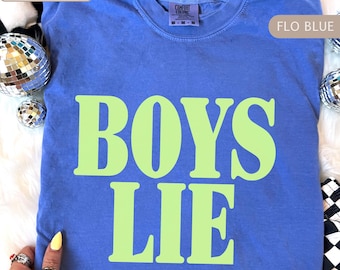 Jungen liegen T-Shirt, feministische Mädchen-Power Anti-Sommer-Tshirt, Komfort Farben Shirt, beste Freundin Geschenk, Mädchen Geschenk, trendiges Vintage Shirt, lustiges Shirt