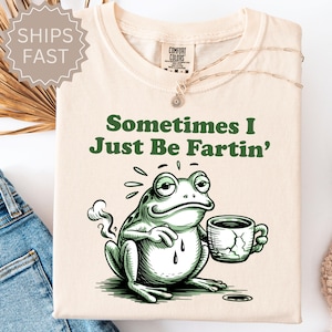Sometimes I Just Be Fartin Shirt, Funny Frog Sweatshirt, Unhinged Tshirt, Weirdcore Outfits, Gag gift Sweater, Funny Meme Hoodie, Quirky Tee