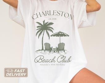 Beach Bachelorette Shirts, Beach Bachelorette Party Shirts, Charleston Bachelorette Shirts, Social Club Bach Shirts, Bridal Party Shirts
