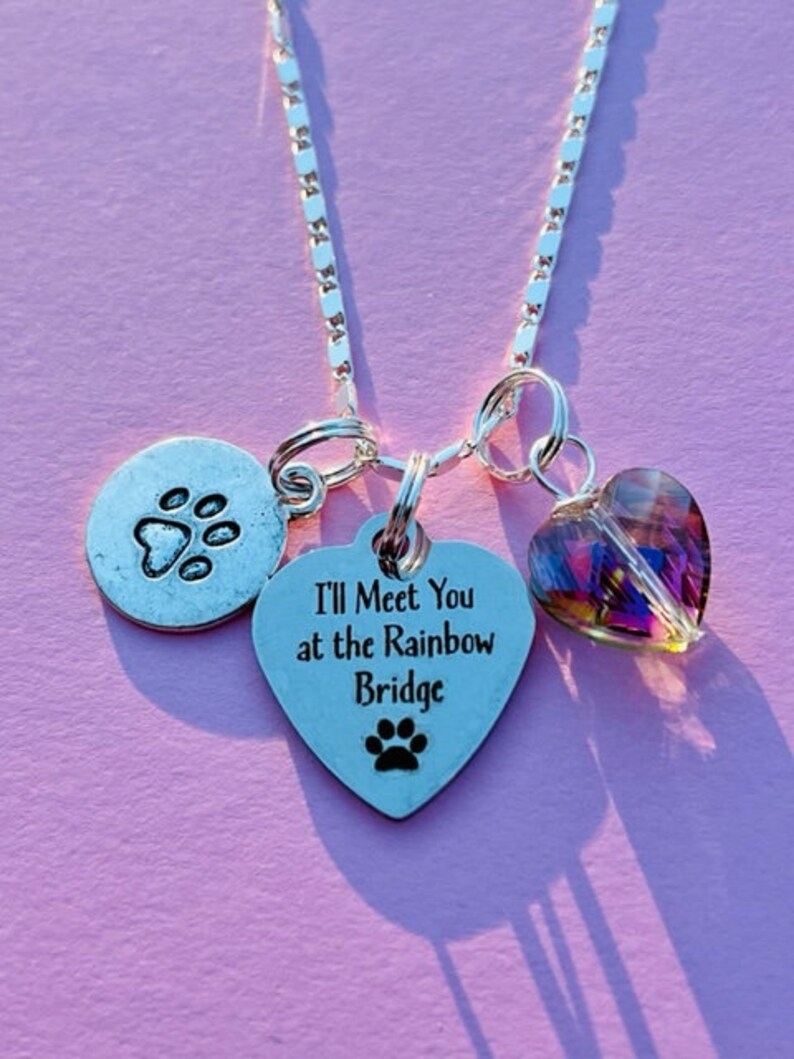 Rainbow Bridge Pet Memorial Bracelet – Sympathy Gift For Loss Of Dog Or Cat, Volcanic Stone Bead Bracelet For Men & Women
