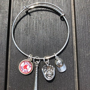 Boston Red Sox- Bangle Bracelet, Baseball, MLB, Great gift for any Red Sox fan