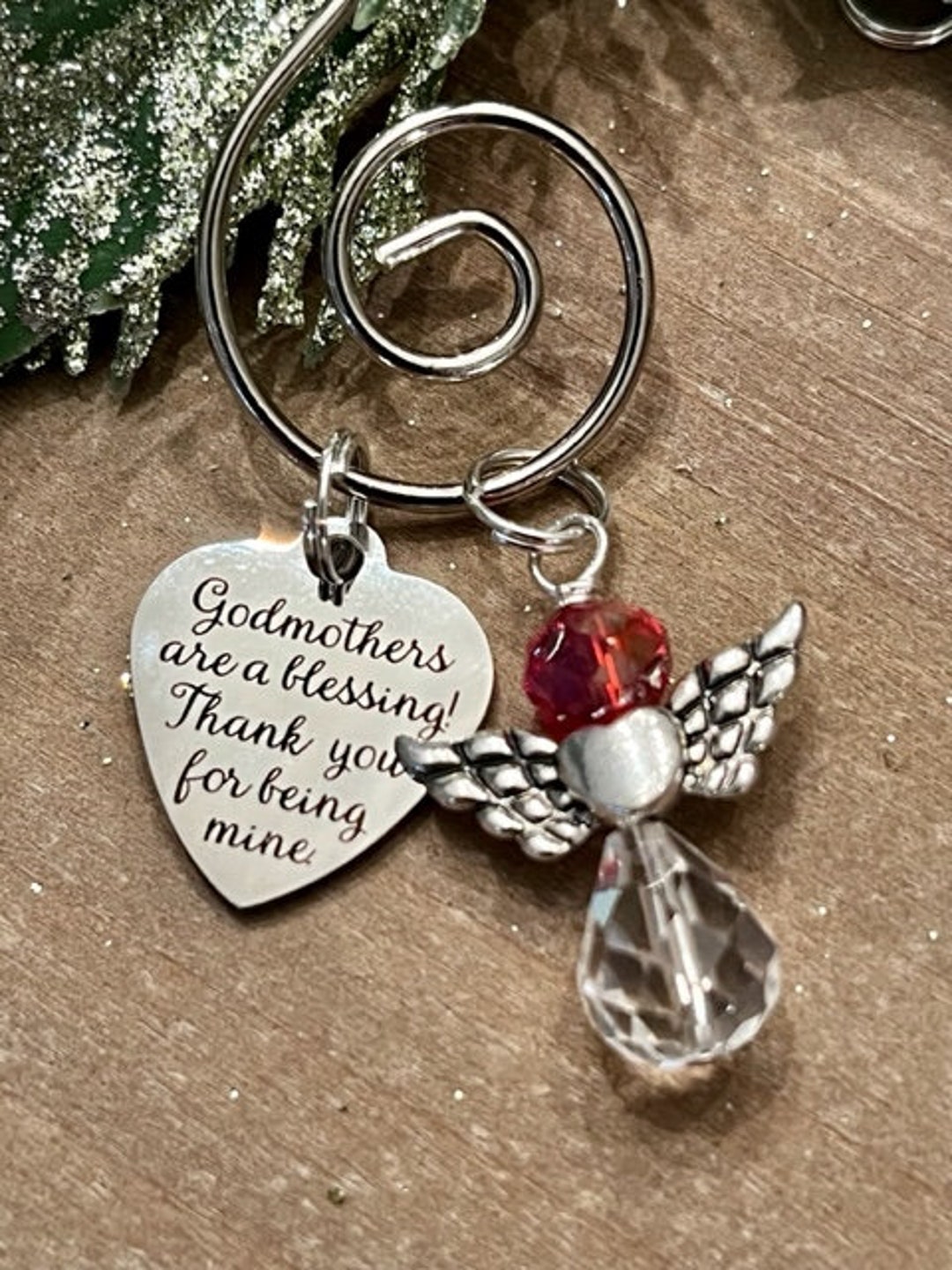 Godmothers Are a Blessing Thank You for Being Mine Choose Any Color Angel, Faith, Guardian Angel ...