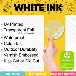 White Ink Clear Stickers Custom White Ink Label Wedding Branding and Packaging Ideas Label Personalized Transparent Labels Any size Any Cut