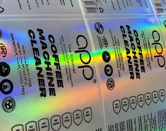 3D Embossed Holographic Stickers | Waterproof UV Printed Logo Stickers | Glossy and Matte Embossed Finish