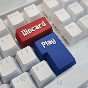 Play / Discard Artisan Keycaps - Cherry MX Mechanical Keyboard Accessory - Unique Gamer Gift