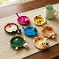 Personalized Handmade Animal Crochet Coaster, Funny Mug Rug, Cute Turtle Frog Duck Penguin Mouse Lizard Crochet Coaster, Kawaii Desk Decor product logo
