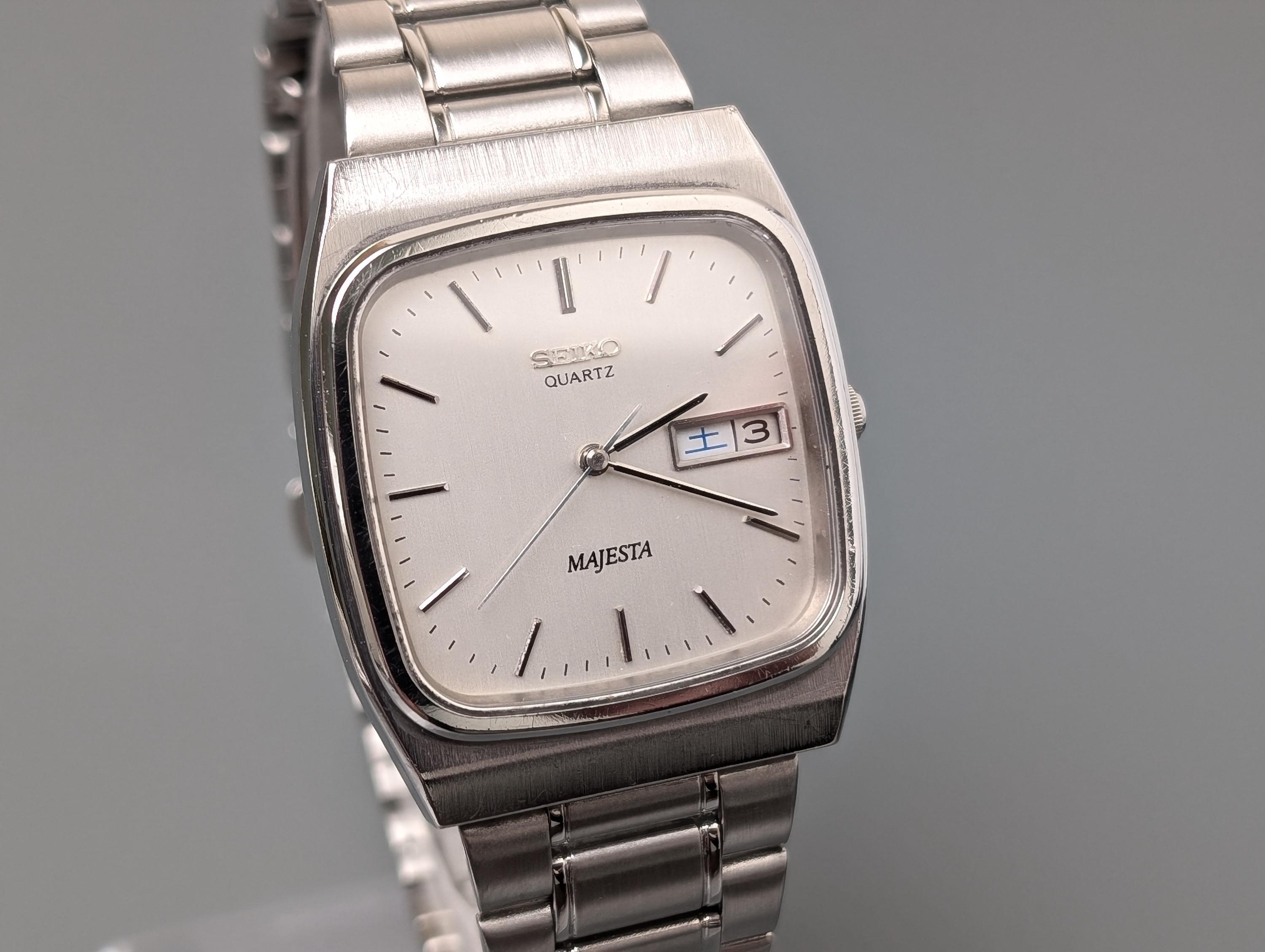 Vintage Seiko Majesta 9063-5010 Quartz Silver Square Men