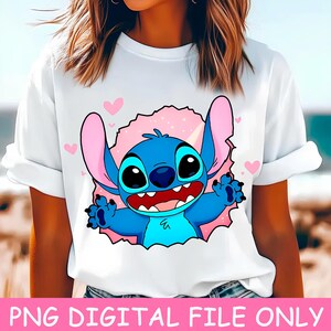 Stitch PNG Clipart Lilo and Stitch Sublimation Design High Resolution Instant Digital PNG Download Trendy Shirt Designs