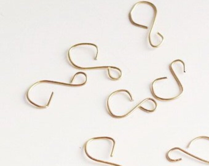 Miniature Ornament Hooks Brass, Copper or Silvertone S Hooks Tiny Etsy