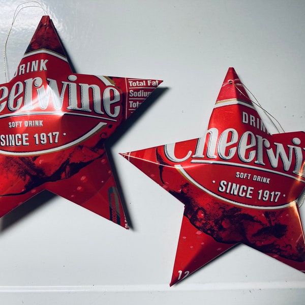 Cheerwine Legend  or Diet Cheerwine Stars, Soda Can Upcycled  s