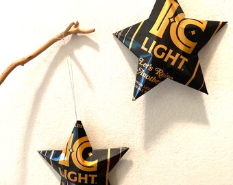 IC Light Beer Can Star Ornament