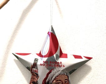 Santa Holiday 2025 or 2024 Coke Stars Christmas Ornaments Coca Cola