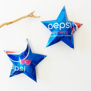 Wild Cherry Pepsi, Wild Cherry Pepsi With Real Sugar, Diet Pepsi Wild Charry Stars  Upcycled Repurposed Pepsi-cola