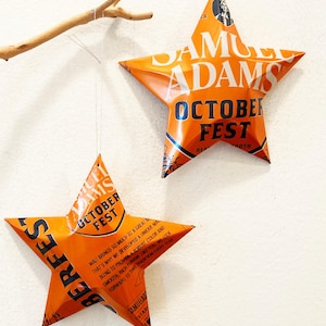 Samuel Adams Choice of Flavors Beer Stars Upcycled Aluminum Can, Recycled, Boston Beer Company, Sam Adams