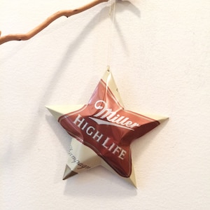 Miller High Life, Recycled Beer Can  , New Miller Can, Champagne of Beers, Gift for Beer Lover