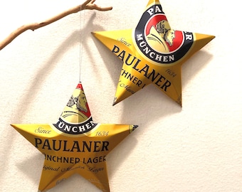 Münchner Hell (Original Munich Lager) Paulaner Brauerei Aluminum Can Stars, German Beer-Home Decor