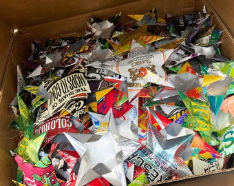 Box Full of Metal Can Beer and Soda Stars, Discontinued Limited Offering