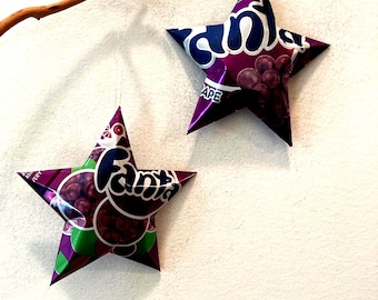 Fanta Choice of Flavors Soda Stars Can Upcycled