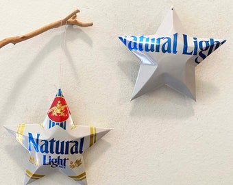 Natty Light, Natural Light, Ice,Anheuser-Busch Beer Stars, Aluminum Can Repurposed
