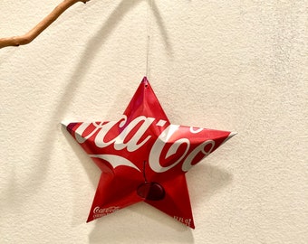 Cherry Coke Stars Gift Topper Ornaments     Coca Cola