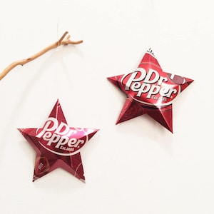 Dr. Pepper Regular, Blackberry or Football Stars  from Aluminum Cans,  Gift Toppers