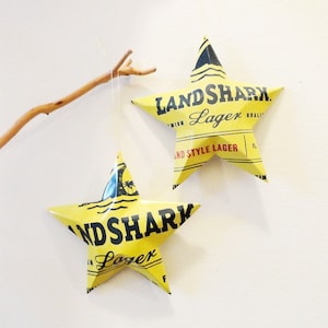 Landshark Lager Margaritaville Brewing Co. Beer Stars Christmas Ornaments Gift for Jimmy Buffett Fan
