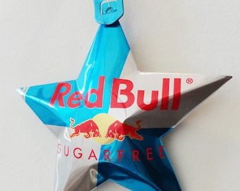 Red Bull or Sugar Free, Zero or Red Edition Ornaments, Soda Can, Upcycled