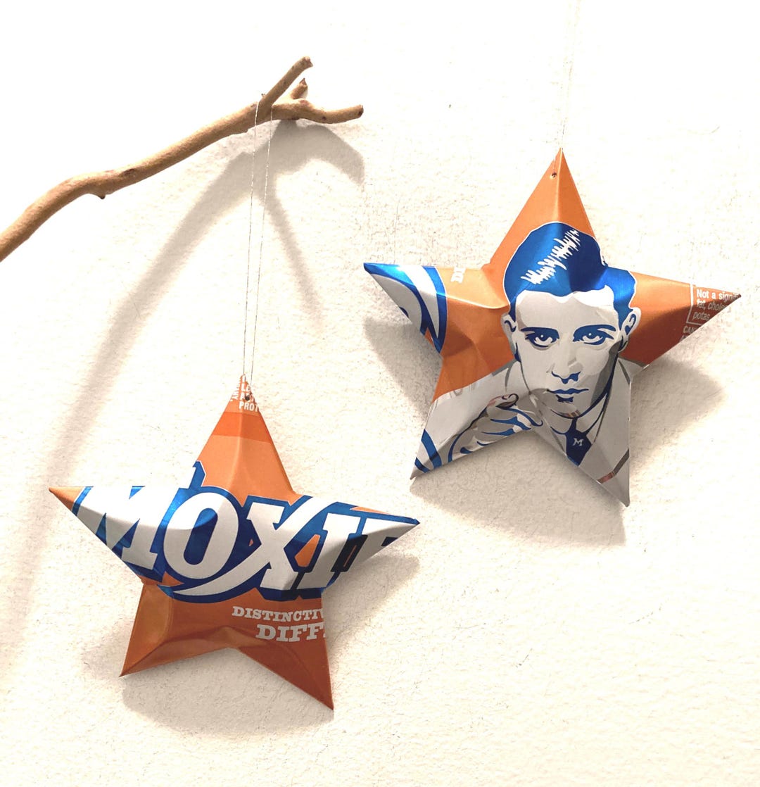 Moxie or Diet Moxie Orange Star Ornaments Soda Can Upcycled - Etsy