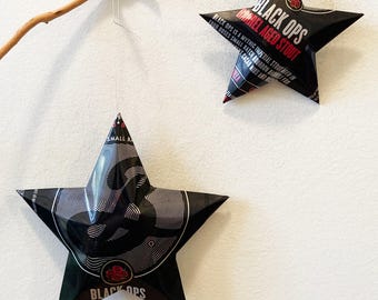 Black Ops Barrel Aged Stout  Brooklyn Beer Stars Ornaments Aluminum Can Upcycled