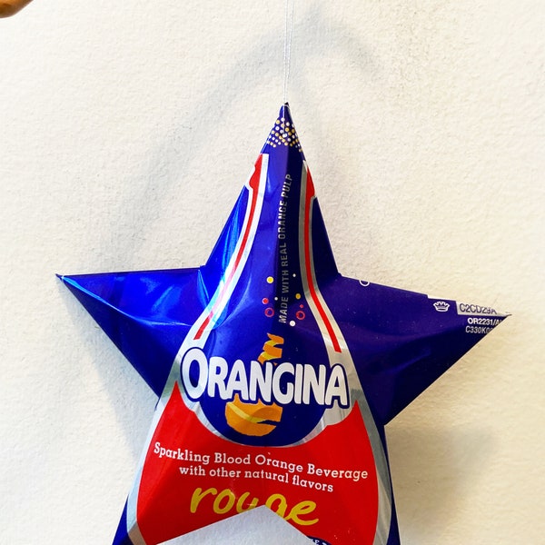 Orangina Soda Star, Christmas Ornaments Aluminum Can