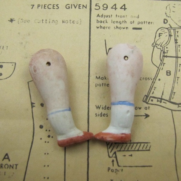 Painted Doll Legs-Matching Pair from Germany