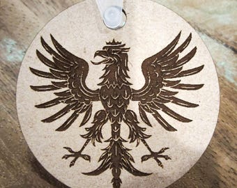 Polish Falcon 1 Keychain (laser engraved draft board)