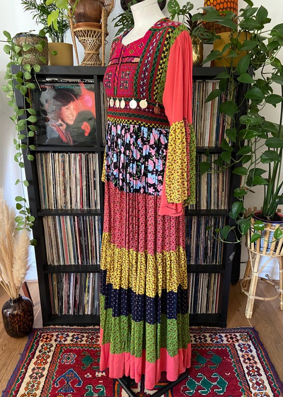 Vintage Patchwork Afghan Dress - image 5