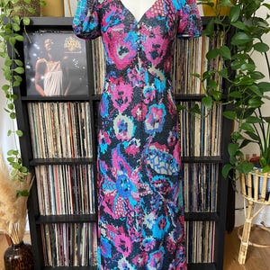 Vintage 1970s Lurex Glitter Maxi Dress