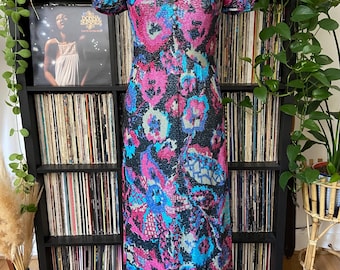 Vintage 1970s Lurex Glitter Maxi Dress