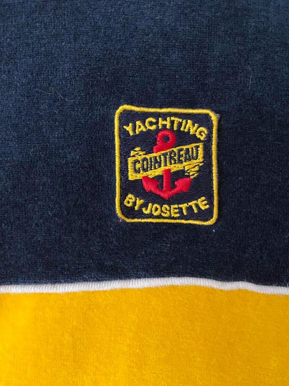 Vintage 1980s Cointreau Yachting Velour Track Top View 2