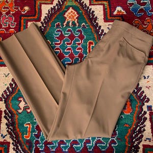Vintage 1970s Deadstock Tan Sansabelt Slacks W36 / L (up to) 35