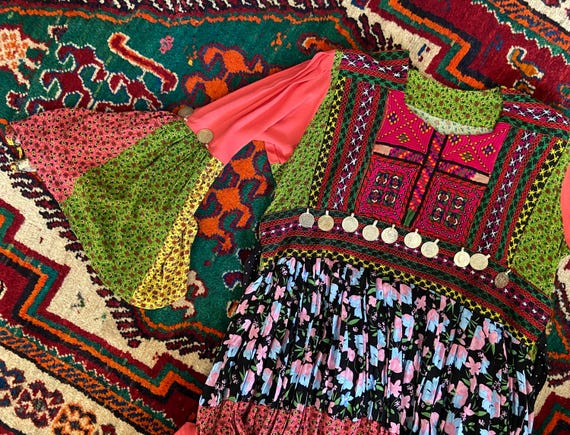 Vintage Patchwork Afghan Dress - image 10