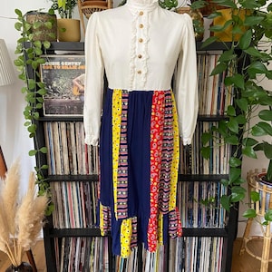 Vintage 1970s Carol Evans Prairie Dress