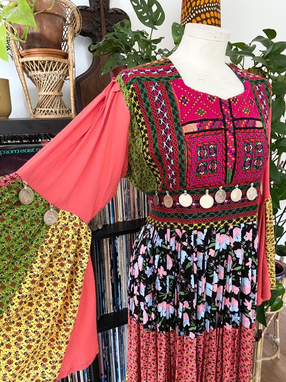 Vintage Patchwork Afghan Dress - image 4