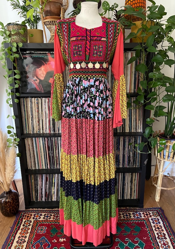 Vintage Patchwork Afghan Dress - image 1