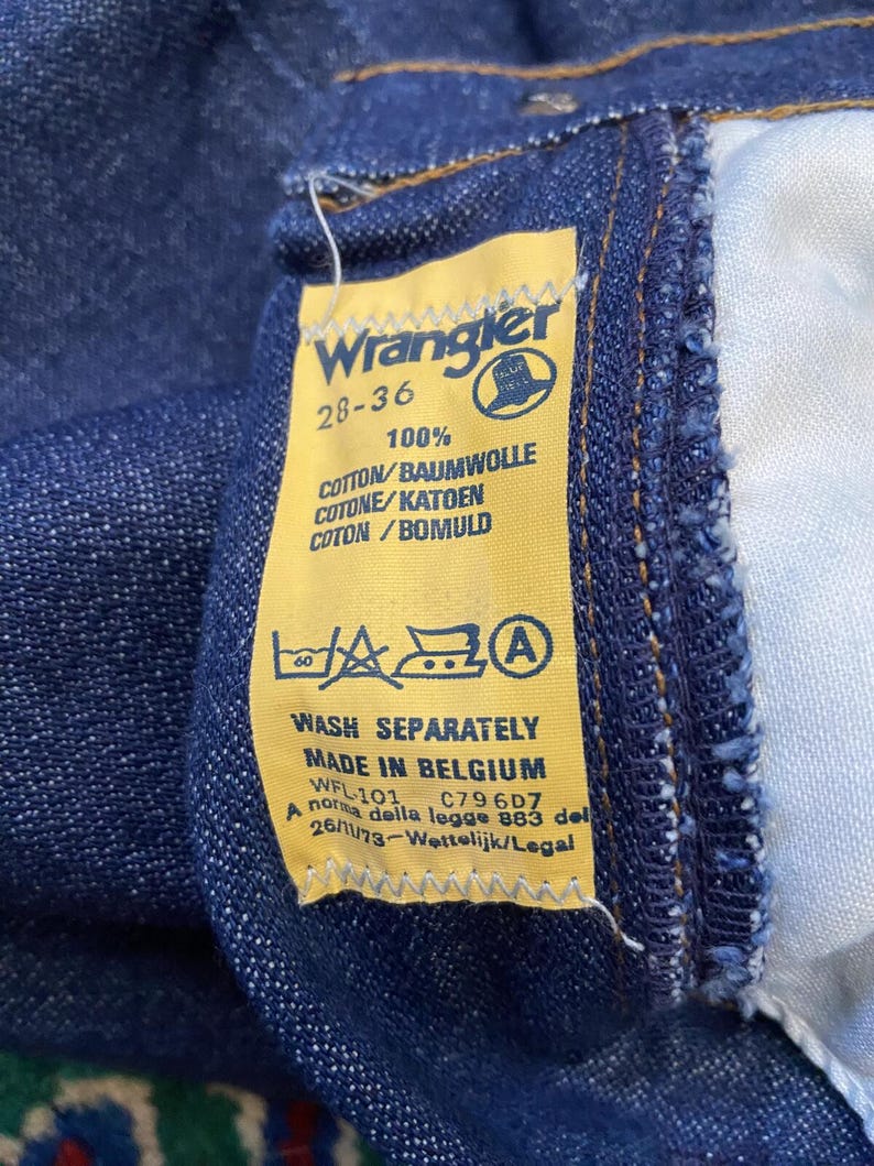 Vintage 1970s Wrangler Bluebell Jeans W26 image 7