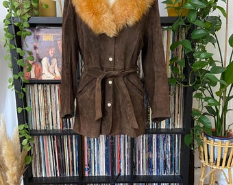 Vintage 1970s Brown Unlined Penny Lane Jacket