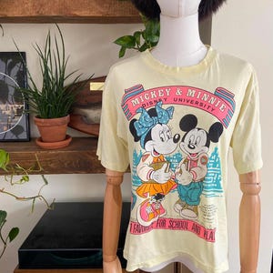 Vintage 1980s Mickey & Minnie Mouse T-Shirt image 1