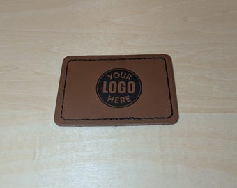custom PU leather patch with adhesive backing