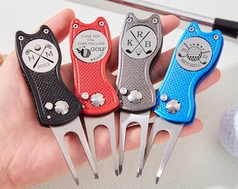 Herramienta de golf personalizada con marcador de bola, herramienta retráctil personalizada, regalo para padrinos de boda, accesorios de golf, regalos para padrinos de boda