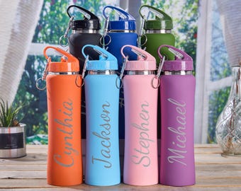 Personalized Water Bottles With Straw,Engraved Insulated Water Bottle,Name Water Bottle,Custom Steel Water Bottle,Wedding Gifts For Him/Her