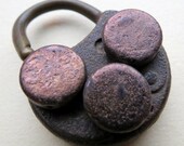 New BRONZED JET COINS. Czech Etched Glass Beads . 14 mm (4 beads)