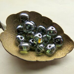 40 TALLPOTATISPÄROR. Tjeckiska glaspärlor Lumi Picasso. 6 mm. Smyckestillverkningstillbehör bild 4