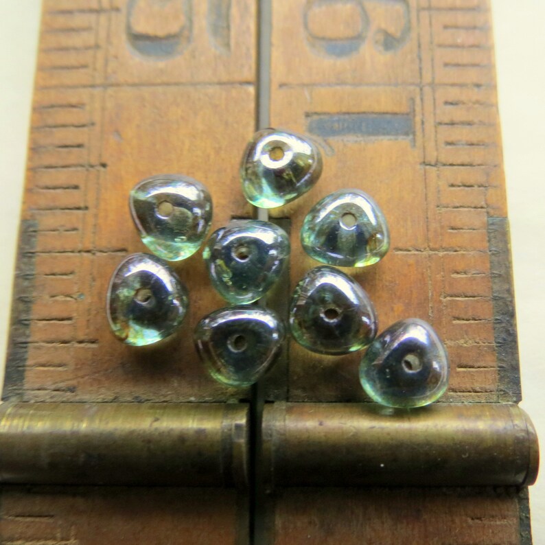 40 TALLPOTATISPÄROR. Tjeckiska glaspärlor Lumi Picasso. 6 mm. Smyckestillverkningstillbehör bild 5